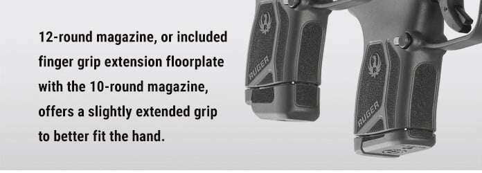 Ruger LCP MAX Magazine Detail 10 and 12 round options