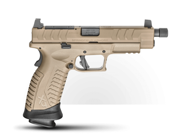 Brand: Springfield Armory Model: XD(M) Elite OSP Type: Pistol: Semi-Auto Caliber: 9MM Finish: Desert Flat Dark Earth Action: Double Action Only (USA Action Trigger System)