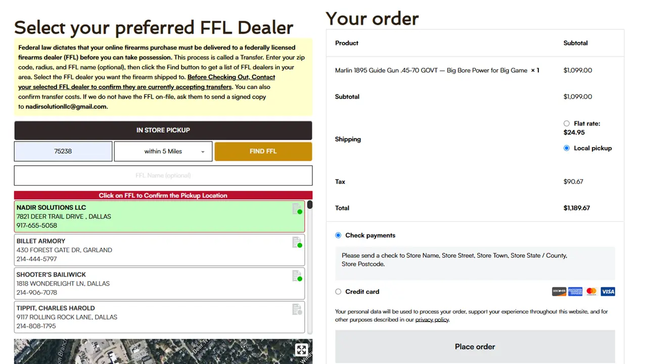 Checkout Screen
