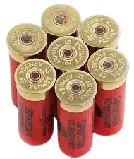 Red Shotgun Shell with Primer Pockets Shown